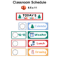 Classroom Schedule - Bright Christmas | Editable