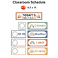 Classroom Schedule - Neutral Rainbow | Editable
