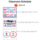 Classroom Schedule - Blue Winter | Editable