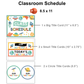 Classroom Schedule - Space | Editable