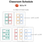 Classroom Schedule - Bright Christmas | Editable