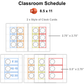 Classroom Schedule - Colorful Baking | Editable