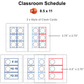 Classroom Schedule - Blue Winter | Editable