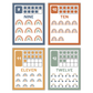 Classroom Number Posters - Neutral Rainbow