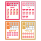 Classroom Number Posters - Pink Valentine