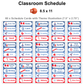 Classroom Schedule - Blue Winter | Editable