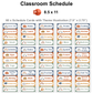 Classroom Schedule - Neutral Rainbow | Editable
