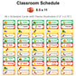 Classroom Schedule - Healthy Eating | Editable