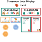 Classroom Jobs Display - Bright Christmas | Editable