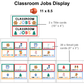 Classroom Jobs Display - Bright Christmas | Editable