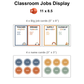 Classroom Jobs Display - Neutral Rainbow | Editable
