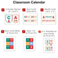Classroom Calendar - Bright Christmas | Editable