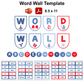 Word Wall Template - Blue Winter | Editable