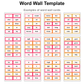 Word Wall Template - Pink Valentine | Editable