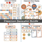 Classroom Decor Bundle - Neutral Rainbow | Editable