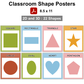 Classroom Shape Posters - Spring Garden