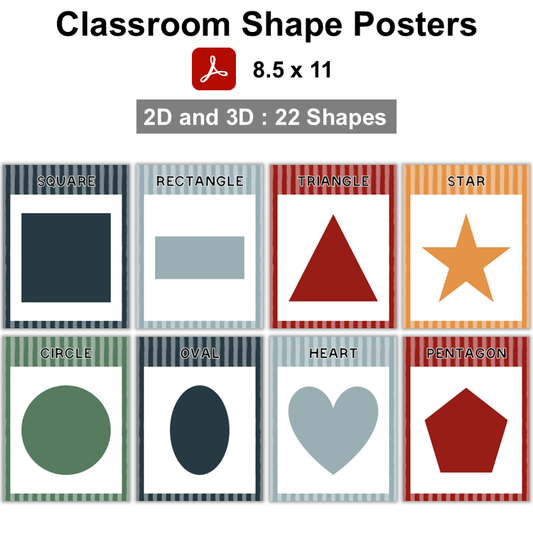 Classroom Shape Posters - Little Town