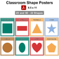 Classroom Shape Posters - Bright Christmas