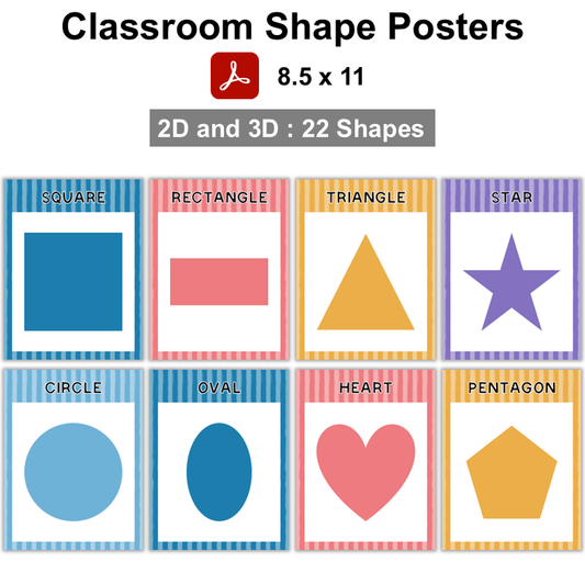 Classroom Shape Posters - Under the Sea