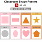 Classroom Shape Posters - Pink Halloween