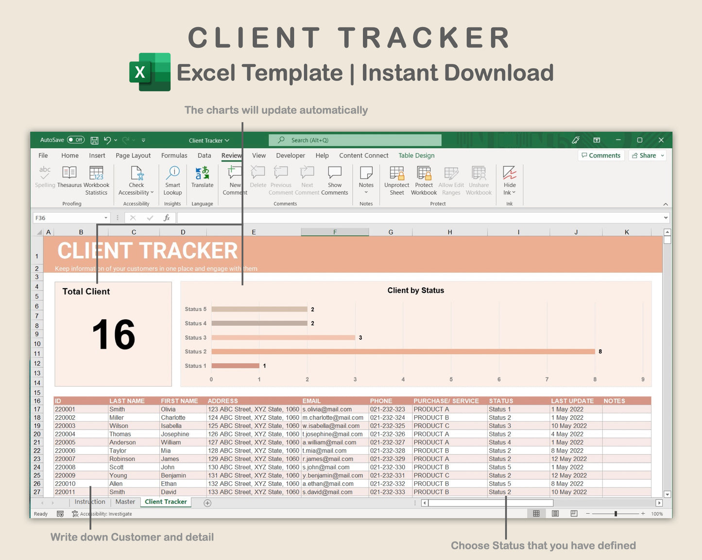 Excel - Client Tracker - Neutral