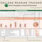 Excel - College Reading Tracker - Neutral