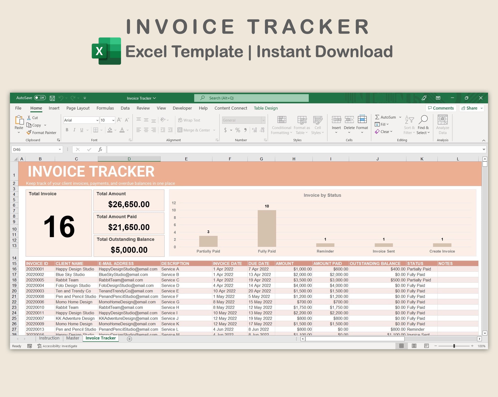 Invoice Tracking Template