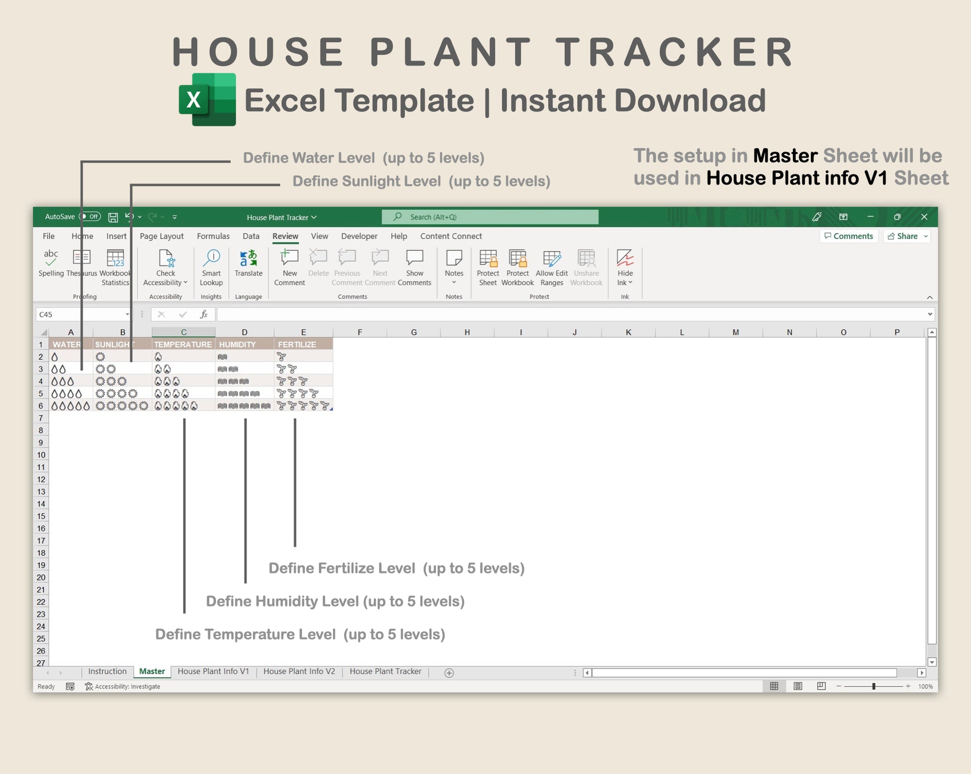 house plant tracker Excel - House Plant Tracker