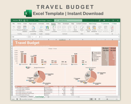 Excel - Travel Budget  - Neutral