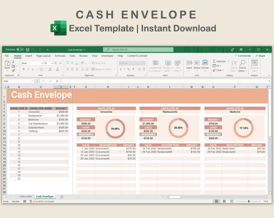 Excel - Cash Envelope - Neutral