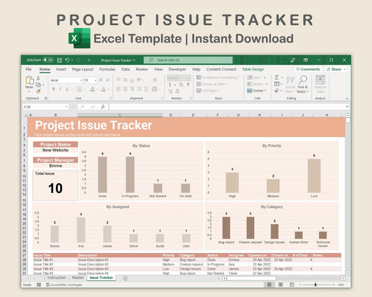Excel - Project Issue Tracker - Neutral