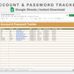 Google Sheets - Account & Password Tracker - Boho