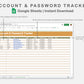 Google Sheets - Account & Password Tracker - Boho