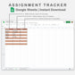 Google Sheets - Assignment Tracker - Earthy