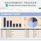 Google Sheets - Assignment Tracker - Sweet