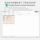 Google Sheets - Assignment Tracker - Sweet