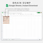 Google Sheets - Brain Dump - Boho