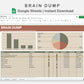 Google Sheets - Brain Dump - Earthy