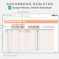 Google Sheets - Checkbook Register - Neutral
