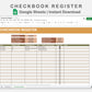 Google Sheets - Checkbook Register - Boho