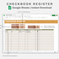 Google Sheets - Checkbook Register - Boho