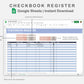 Google Sheets - Checkbook Register - Sweet