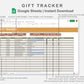 Google Sheets - Gift Tracker - Boho