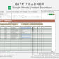 Google Sheets - Gift Tracker - Earthy