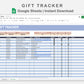 Google Sheets - Gift Tracker - Sweet