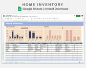 Google Sheets Home Inventory Sweet Kjunstudio