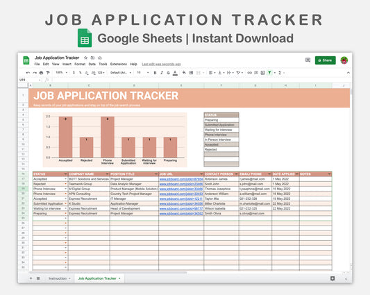 Google Sheets - Job Application Tracker - Neutral
