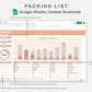 Google Sheets - Packing list - Neutral