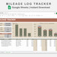 Google Sheets - Mileage Log Tracker - Earthy