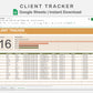 Google Sheets - Client Tracker - Boho